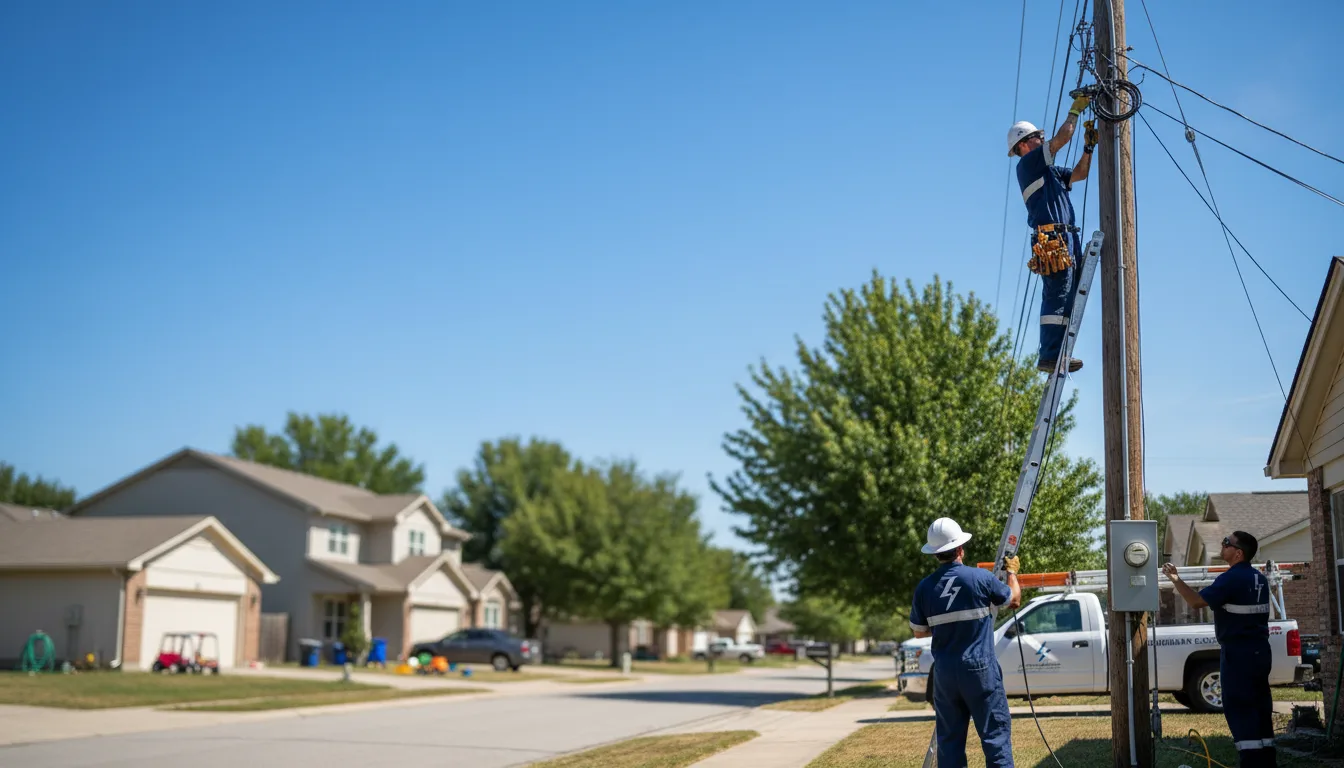 Residential electrician providing installation services in Santa Fe, MO